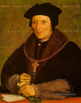 Sir Brian Tuke Renaissance Hans Holbein le Jeune Peinture à l'huile